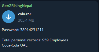 阿联酋可口可乐员工涉嫌数据泄露李白你好-实战攻防李白你好