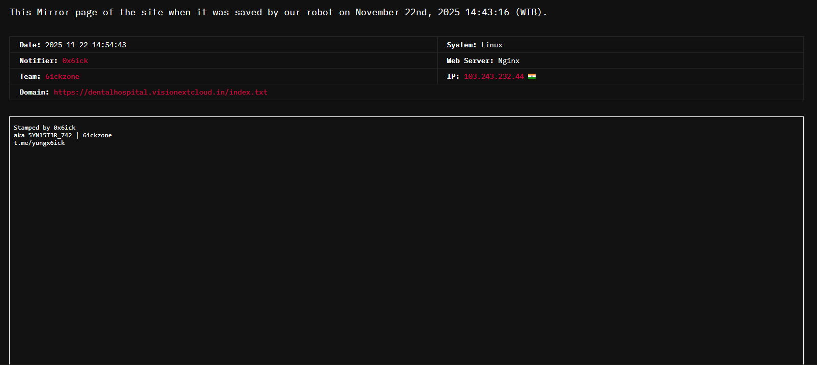 图片[6]李白你好-实战攻防6ickzone针对visionextcloud.in的网站李白你好-实战攻防李白你好