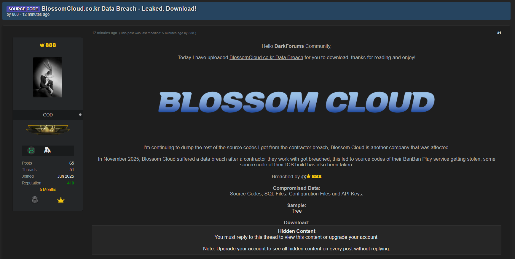 Blossom Cloud Co.,Ltd.涉嫌数据泄露。李白你好-实战攻防李白你好
