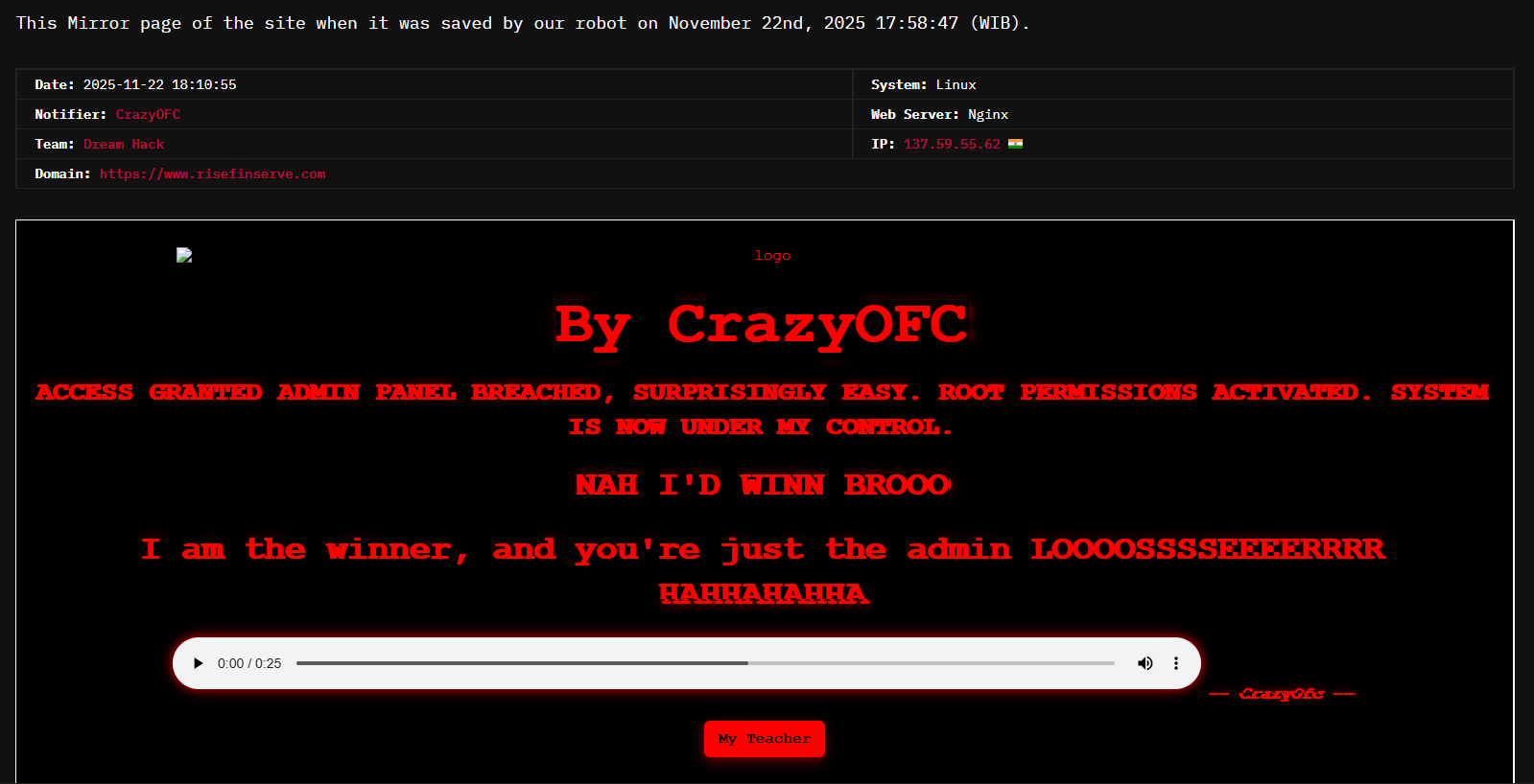 Dream Hack针对Rise Finserve网站李白你好-实战攻防李白你好