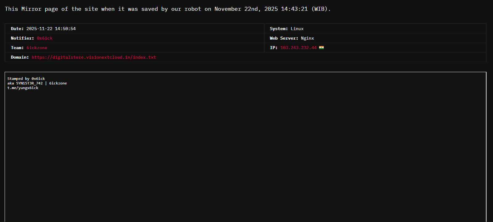 图片[9]李白你好-实战攻防6ickzone针对visionextcloud.in的网站李白你好-实战攻防李白你好