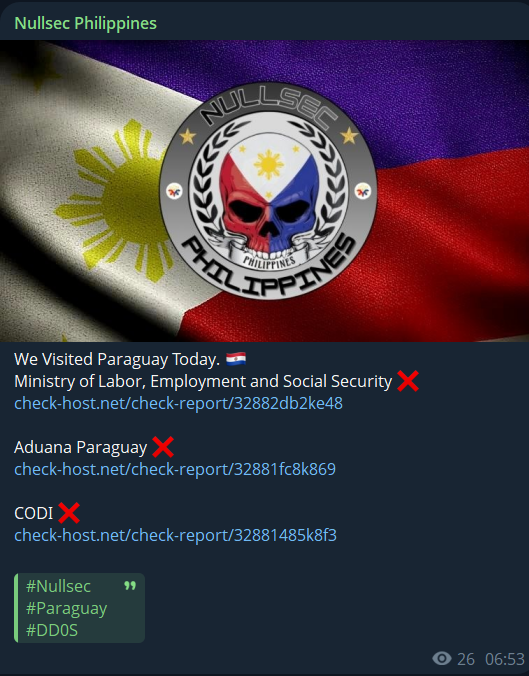 Nullsec菲律宾针对巴拉圭劳动、就业和社会保障部网站李白你好-实战攻防李白你好