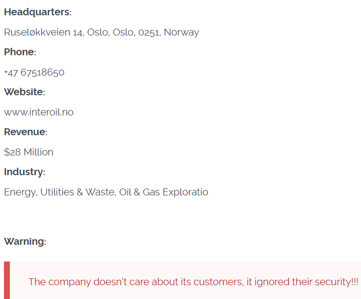 Interoil Exploration&Production ASA成为CL0P勒索软件的受害者李白你好-实战攻防李白你好
