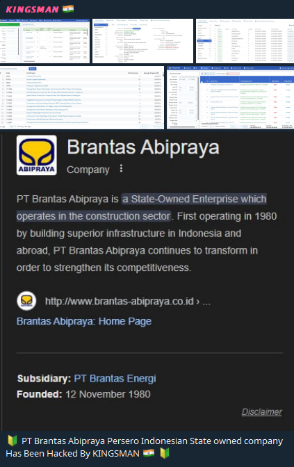 PT Brantas Abipraya Persero涉嫌数据泄露李白你好-实战攻防李白你好