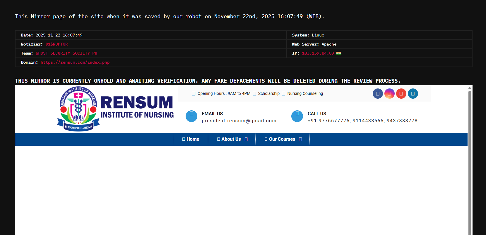 D1$RUPT0R针对RENSUM护理研究所网站李白你好-实战攻防李白你好