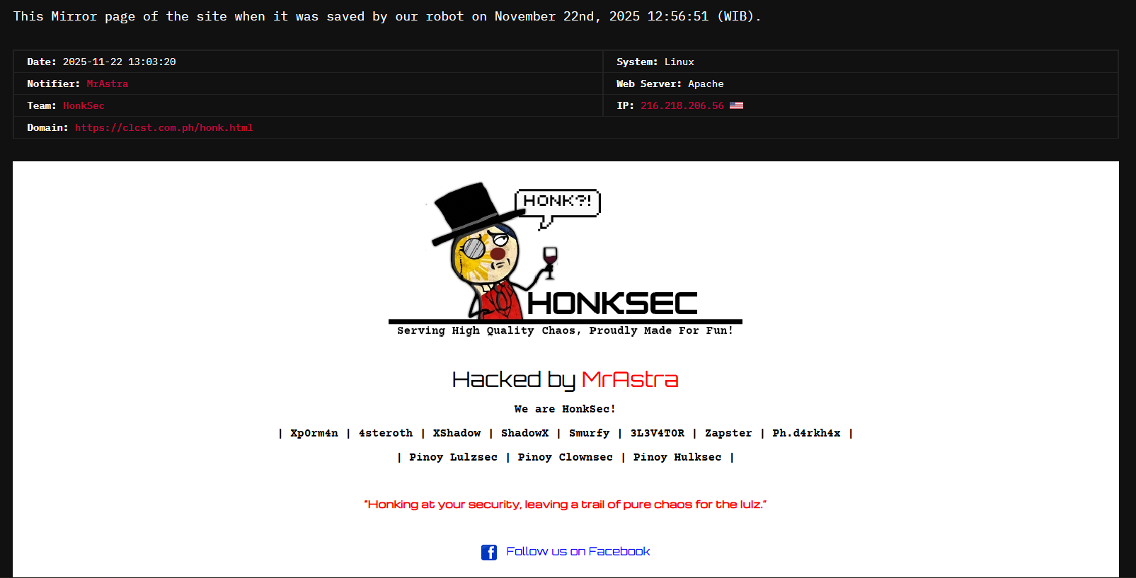 HonkSec瞄准CELTECH学院网站李白你好-实战攻防李白你好