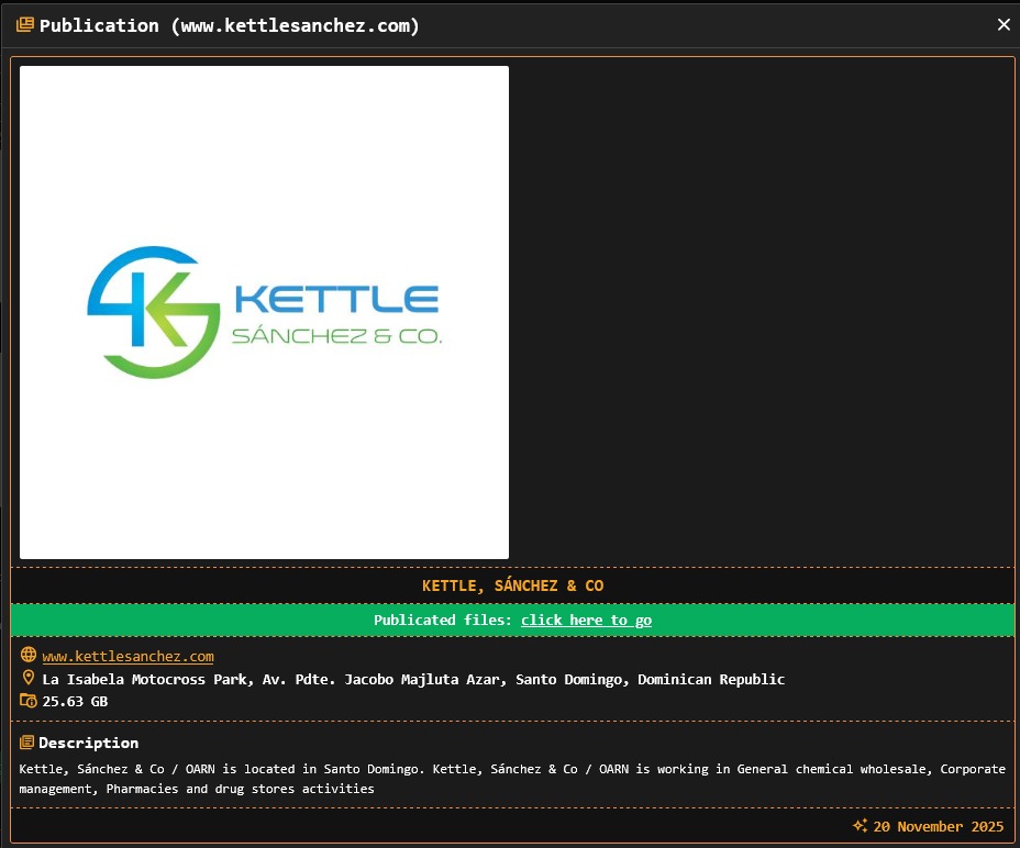 KETTLE SANCHEZ&CO.成为DragonForce勒索软件的受害者李白你好-实战攻防李白你好